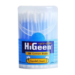 HiGeen Cotton Buds Round Box 100 pcs