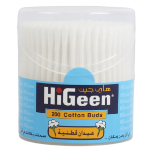 HiGeen Cotton Buds Round Box 200 pcs