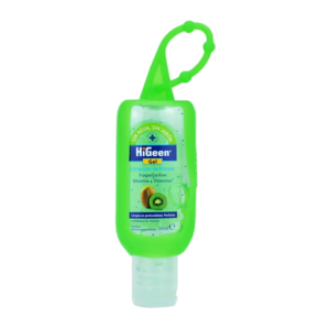 Higeen Hand Sanitizer Gel With Vitamin Beads Silicone Holder Kiwi Mix 50ml