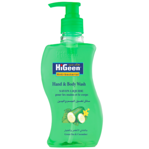 Higeen Antiseptic Hand & Body Wash Green Tea & Cucumber 500ml