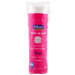 HiGeen Cotton Make Up Pads Round 80 pcs