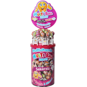 Multiball Multivitamin Lollipop Zero Sugar 150 PCs Display Box